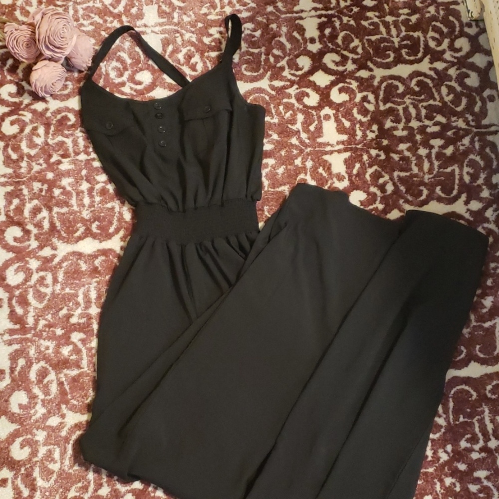 Toxik3 black wide leg jumpsuit